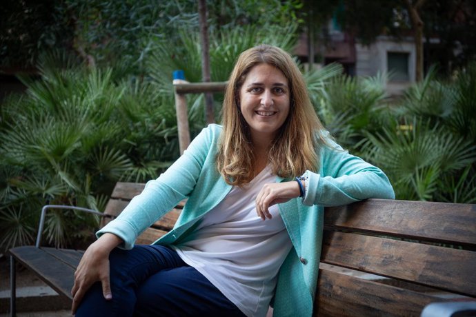 La secretria general del PNC, Marta Pascal, després d'una entrevista a Europa Press. Barcelona, Catalunya, (Espanya), 11 de setembre del 2020.