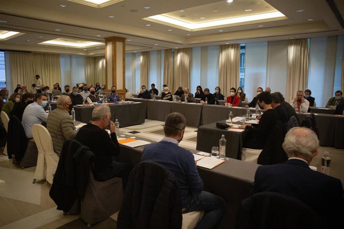 Vista general de la reunión para analizar la situación del sector de la restauración en el Hotel Majestic, en Barcelona, Catalunya (España), a 10 de noviembre de 2020. El encuentro se realiza para debatir propuestas y peticiones al Gobierno ante la cris