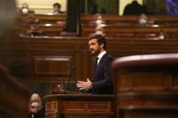 Casado exige a Montero que pida perdón a víctimas del Covid y parados: "Me da vergüenza ajena su tono mitinero"