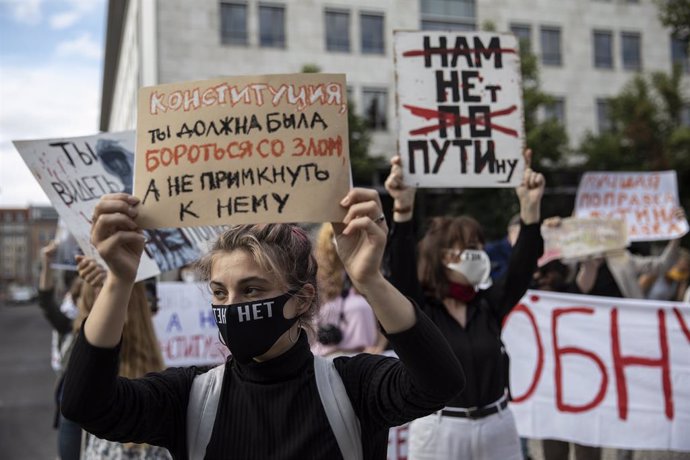 Protestas contra las políticas del Gobierno ruso.