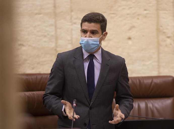 El portavoz del grupo parlamentario Ciudadanos, Sergio Romero, en una foto de archivo.