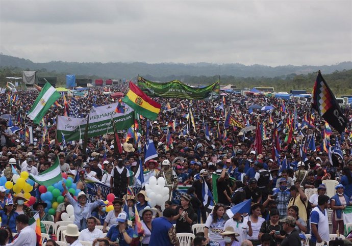 Acto de bienvenida a Evo Morales en Chimoré
