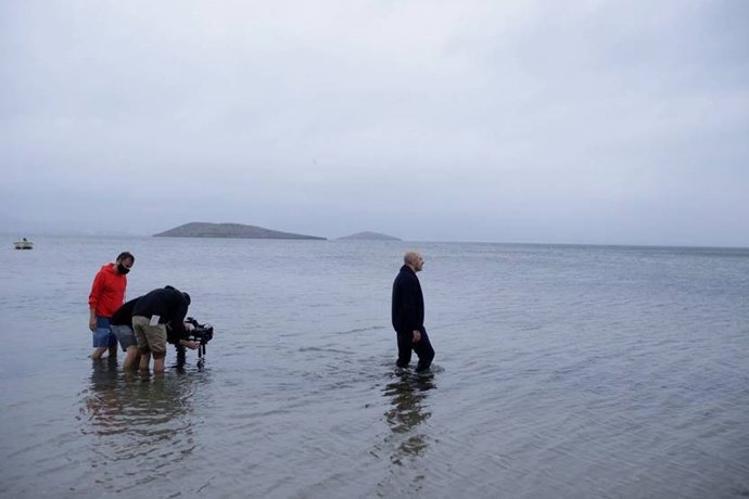 Imagen de la grabación de 'Porvenir' en el Mar Menor