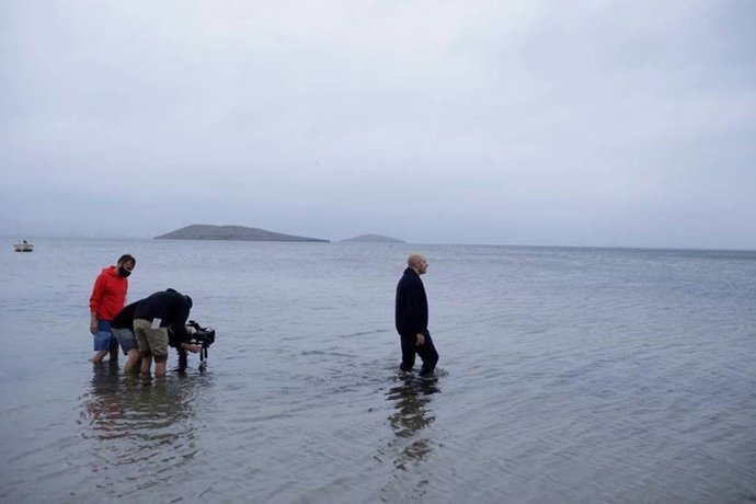 Imagen de la grabación de 'Porvenir' en el Mar Menor