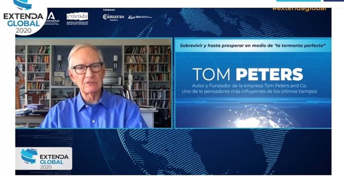 El célebre consultor estadounidense Tom Peters en Extenda Global 2020.