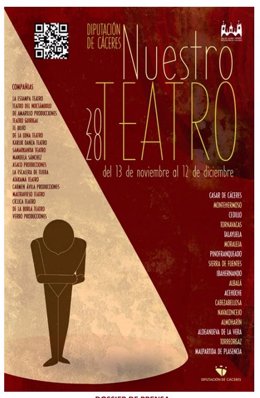 Cartel del programa cultural 'Nuestro teatro' que pone en marcha la Diputación de Cáceres