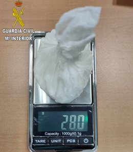 Cocaína en roca intervenida en Conil