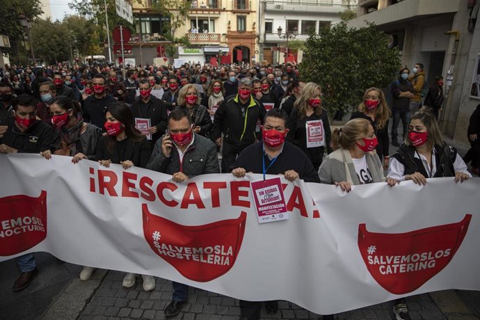 Manifestación de hosteleros 