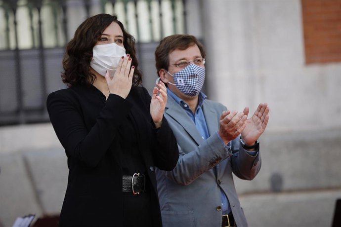 La presidenta de la Comunidad de Madrid, Isabel Díaz Ayuso; y el alcalde de Madrid, José Luis Martínez-Almeida.