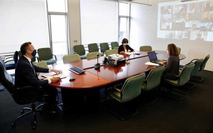 El consejero de Desarrollo Rural, Ganadería, Pesca, Alimentación y Medio Ambiente, Guillermo Blanco, en la sectorial de Agricultura