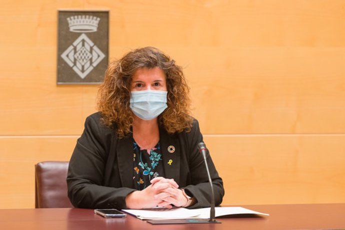 Pla mijt de la diputada de Medi Ambient de la Diputació de Girona, Anna Barnadas, en una roda de premsa l'11 de novembre de 2020 (Horitzontal)