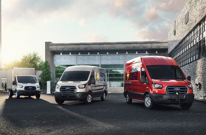 Vehículos comerciales eléctricos de Ford.