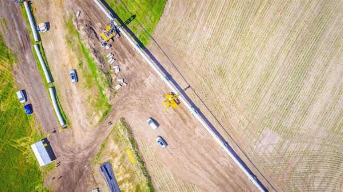 Obras de Ferrovial en un gaseoducto