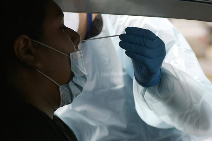 Prueba de coronavirus en Iquique, Chile