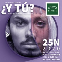 Cartel de la campaña de la Diputación de Sevilla por el 25N.