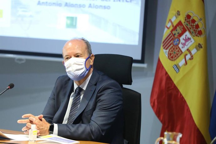 El ministro de Justicia, Juan Carlos Campo, durante el acto de presentación de la Guía para el Uso Forense del ADN. En Madrid, (España), a 4 de noviembre de 2020. Esta guía tiene como finalidad facilitar el conocimiento del uso forense del ADN a los pro
