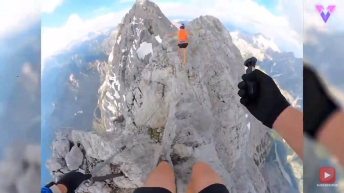 Así fue el vertiginoso recorrido de Anton Plazer por la montaña Watzmann, Alemania, dodne batió un récord