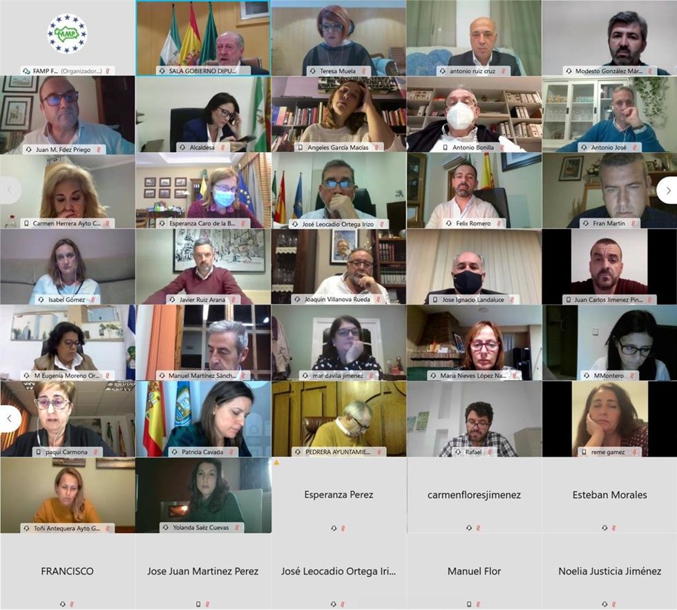 FAMP.- La FAMP acuerda reivindicar a la Junta el protagonismo del municipalismo en decisiones para la reconstrucción 