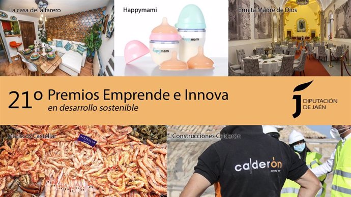 Cartel con los ganadores del Premio Emprende e Innova.