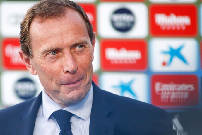 Emilio Butragueno, Sports Director of Real Madrid, is seen before the spanish league, LaLiga, football match played between Real Madrid and RCD Mallorca at Alfredo Di Stefano Stadium on June 24, 2020 in Villarreal, Spain. The Spanish La Liga is restarti