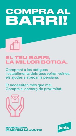 JxCat impulsa una campanya a Barcelona per defensar el comer de proximitat.