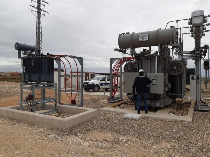 Endesa invierte 662.000 euros en la ampliación de la subestación transformadora de Gallur.