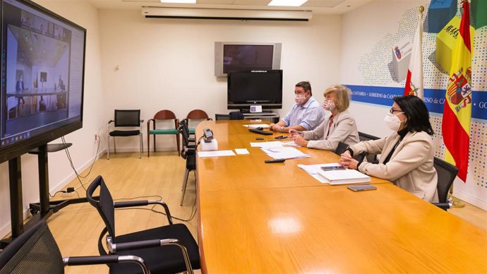 Marina Lombó en la reunión telemática del Consejo Español de Turismo