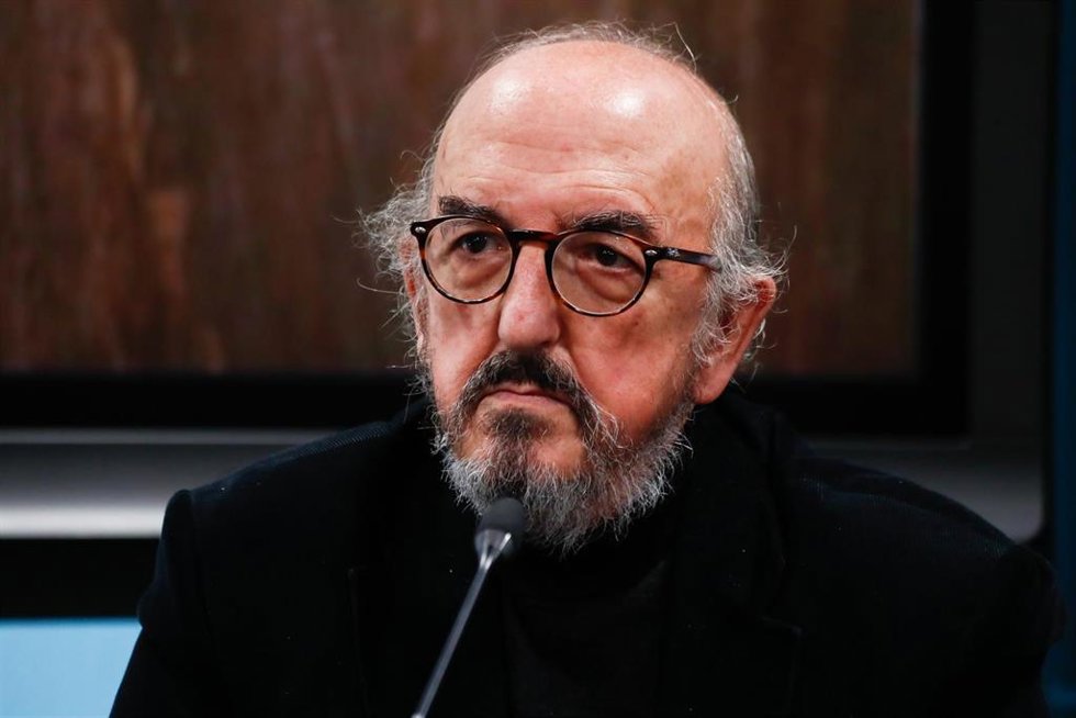 Jaume Roures, partner from Mediapro, talks during the presentation of a report on football consumption in bars in Spain at La Liga building on January 22, 2020, in Madrid, Spain.