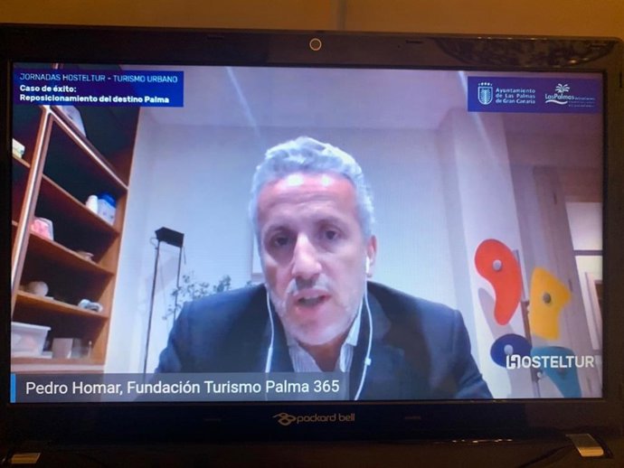 El gerente de la Fundación Turismo Palma 365, Pedro Homar, en la jornada Turismo Urbano 2020, organizada por Hosteltur.