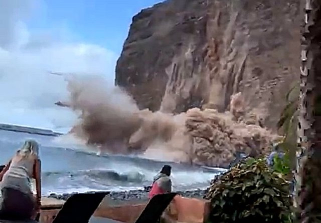 Derrumbe en La Gomera