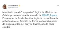 Los colegios de médicos catalanes se desmarcan de la petición de CGCOM de que Fernando Simón dimita