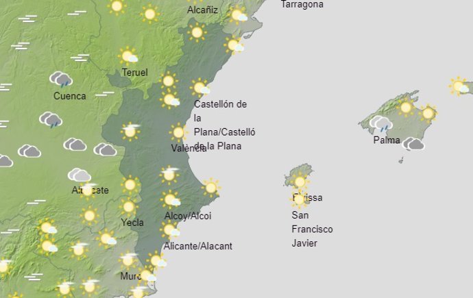 Predicción del tiempo para este domingo 15 de noviembre
