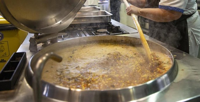 Comida para distribuir entre personas en situación de exclusión