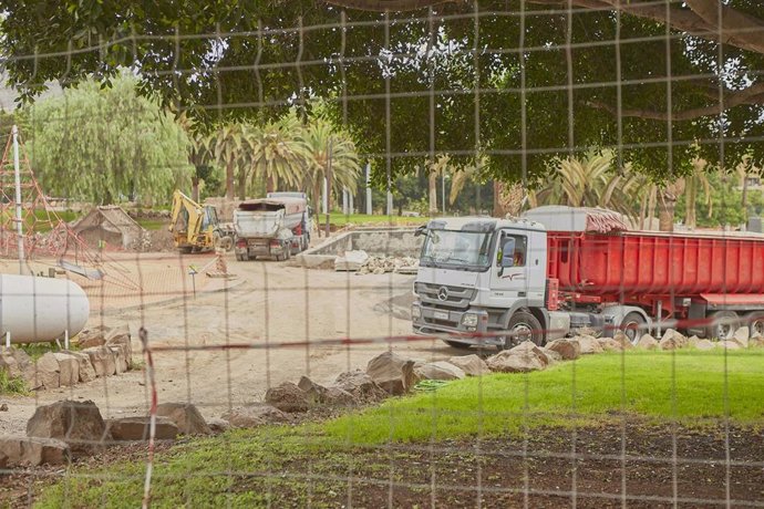 Obras en el parque de La Granja, en Santa Cruz de Tenerife