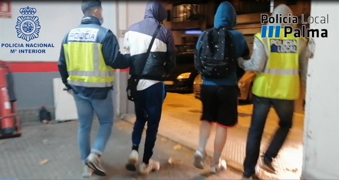 Detención de los dos presuntos autores de un delito contra la salud pública.