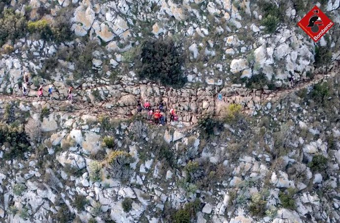 Rescate de la senderista atrapada