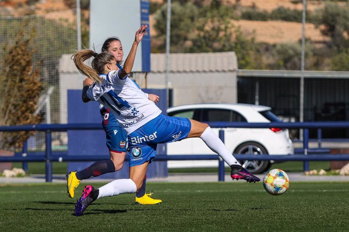 Natalia Ramos of Granadilla Tenerife in action during the Spanish League, Primera Iberdrola, women football match played between Levante UD v Granadilla Tenerife at Ciudad de Levante Stadium on February 1, 2020, in Valencia, Spain.
