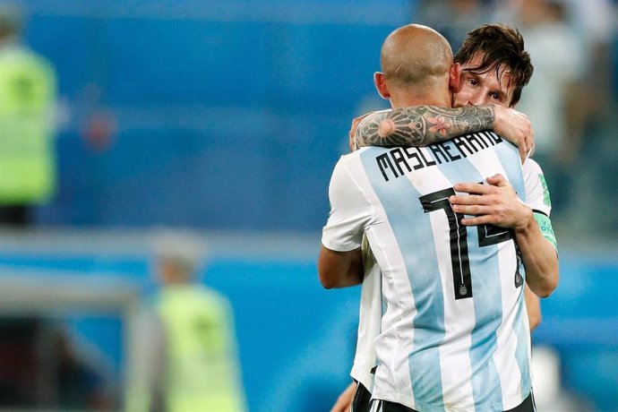 Javier Mascherano y Lionel Messi