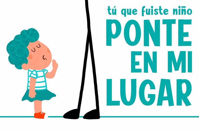 Cartel 'Ponte en mi lugar' por los derechos de los niños