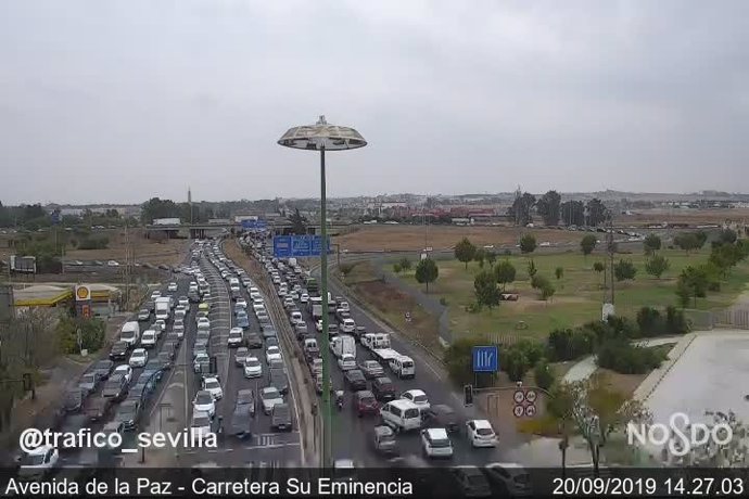 Imagen de archivo de retenciones en el área metropolitana de Sevilla