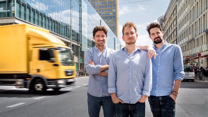 Luis Bardají, Gabor Balogh y Ramón Castro,  fundadores de Trucksters 