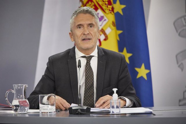 El ministre d'Interior, Fernando Grande-Marlaska, en una compareixença a La Moncloa