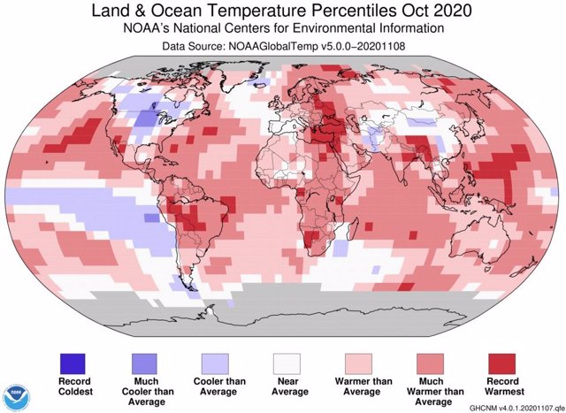 Anomalía climática de octubre de 2020