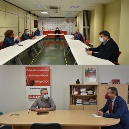 Reunión consejero de Hacienda con UGT y CCOO