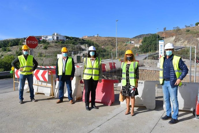 Visita a las obras de construcción del colector de aguas residuales de Molvízar (Granada)