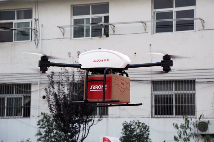 Reparto de paquetes con drones de JD.com