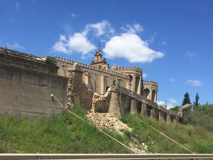 Derrumbe en el monasterio de Santiponce