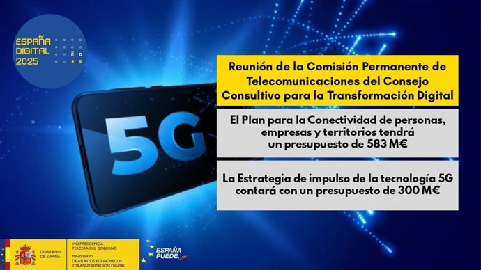 El Gobierno presenta sus planes de conectividad y 5G al Consejo Consultivo para la Transformación digital