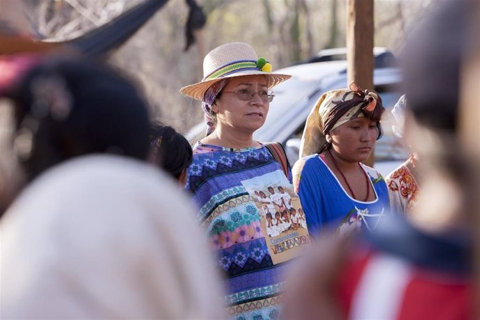 Protesta de grupos indígenas en Colombia