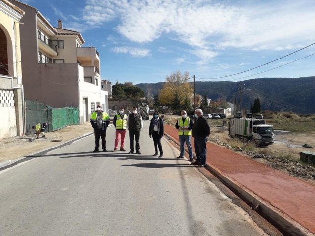 Visita a las obras de la A-317 en Santiago de la Espada.